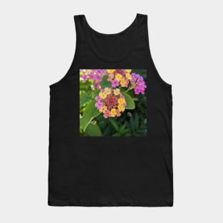 multicolored tiny flower cluster photographic image Tank Top